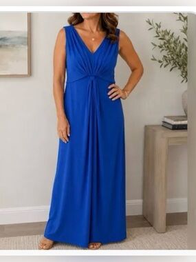 One Day Sale 🔥Chico's Royal Blue V-Neck Sleeveless Maxi Dress